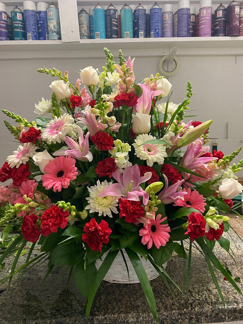 Mixed Flower Basket (BK023)