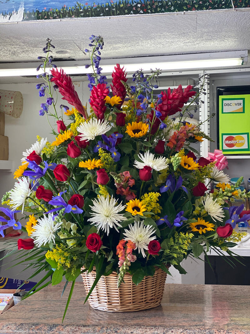 Mixed Flower Basket (BK024)