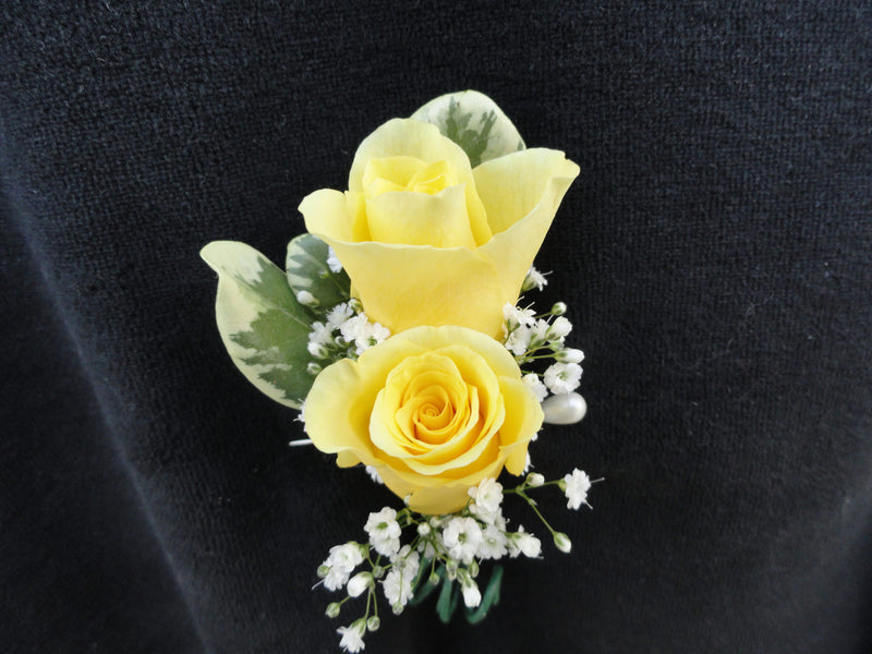 Yellow Rose Boutonniere (B008)