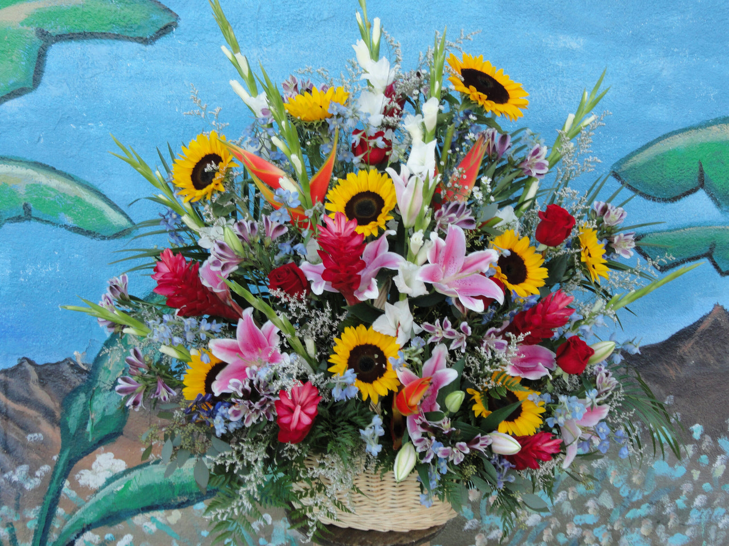 Mixed Flower Basket (BK005)