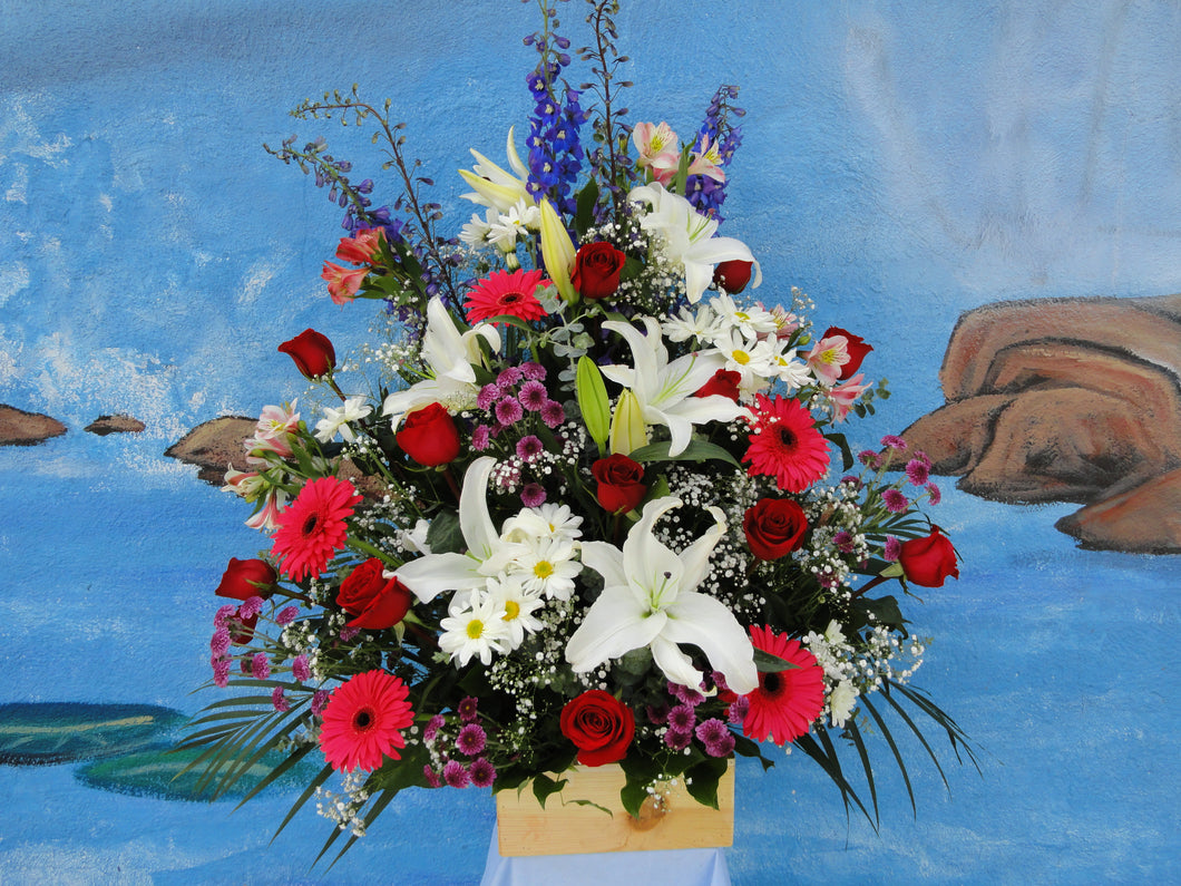 Mixed Flower Basket (BK012)