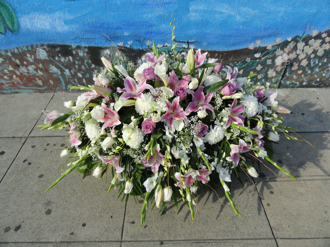 White & Pink Casket (CK004)