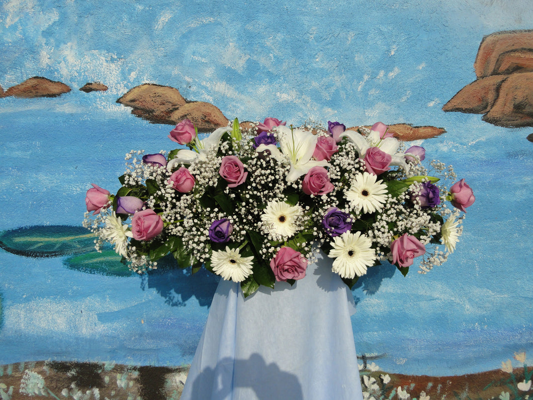 White & Blue Casket (CK006)